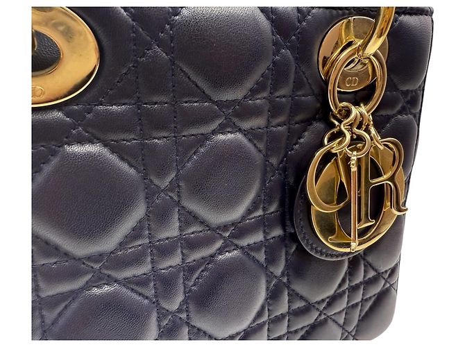 Dior Borsa tote piccola Lady My ABC blu navy - vista 7