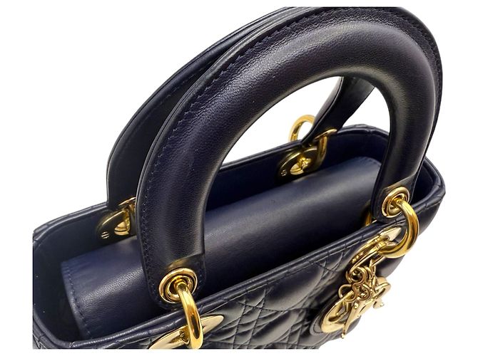 Dior Borsa tote piccola Lady My ABC blu navy - vista 8