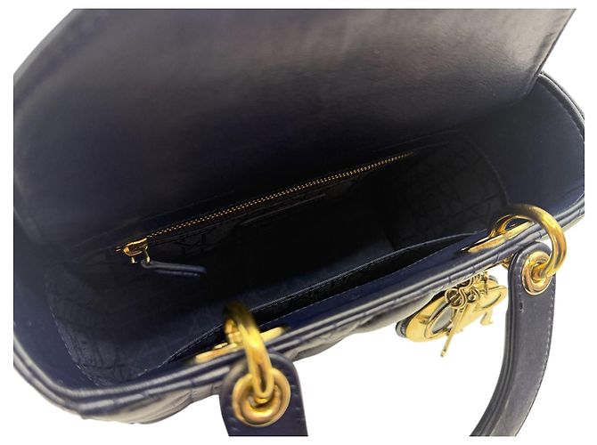 Dior Borsa tote piccola Lady My ABC blu navy - vista 9