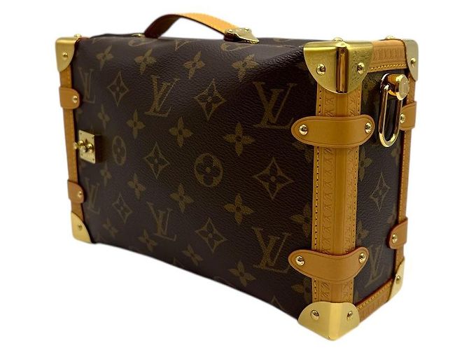 Louis Vuitton Baule laterale Monogram MM Marrone - vista 3