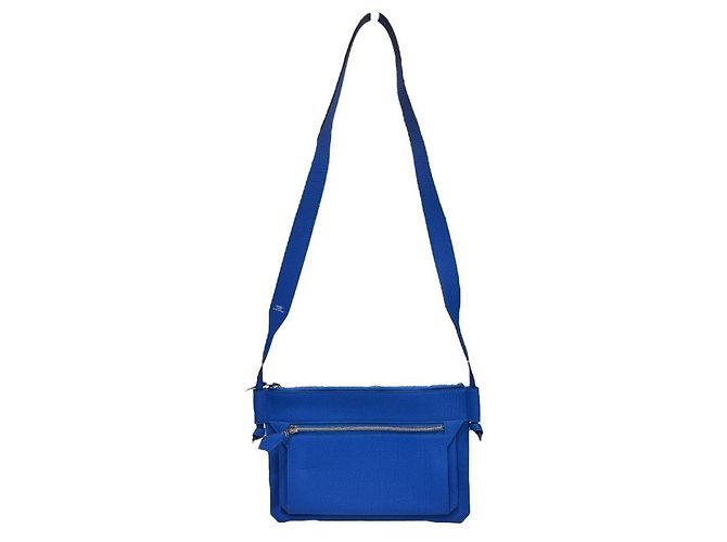 Hermès Borsa a spalla ultra piatta con stampa Togo Blu - vista 7