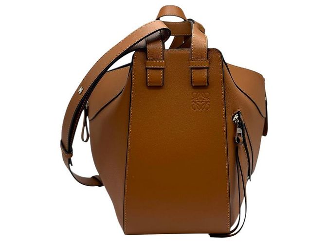 Loewe Borsa tote piccola Anagram Hammock Marrone - vista 2