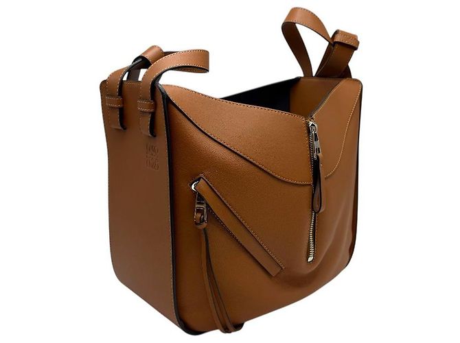 Loewe Borsa tote piccola Anagram Hammock Marrone - vista 3