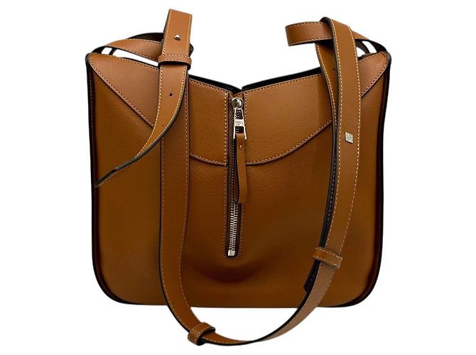 Loewe Borsa tote piccola Anagram Hammock Marrone - vista 5