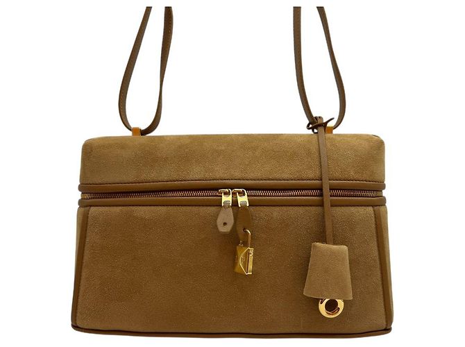 Loro Piana Borsa Extra Clay Sun Gold Marrone - vista 2