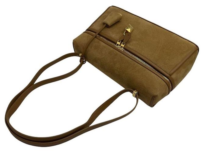 Loro Piana Borsa Extra Clay Sun Gold Marrone - vista 6