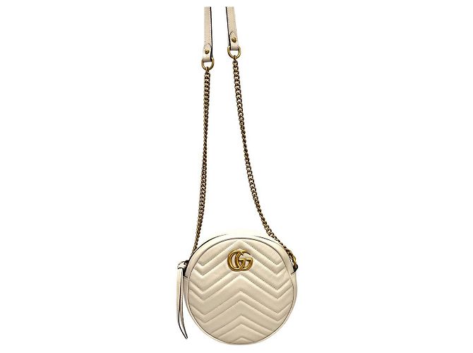 Gucci Bolso de hombro redondo mini GG Blanco - vista 6