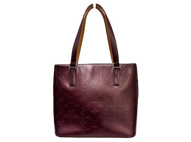 Louis Vuitton Borsa Tote Stockton Monogram Bordeaux Rosso - vista 2