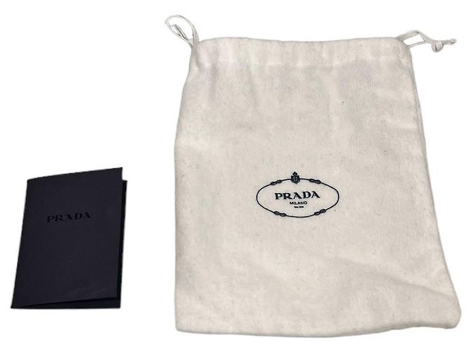 Prada Triangle Logo Leather Mini Crossbody Bag Black - view 8
