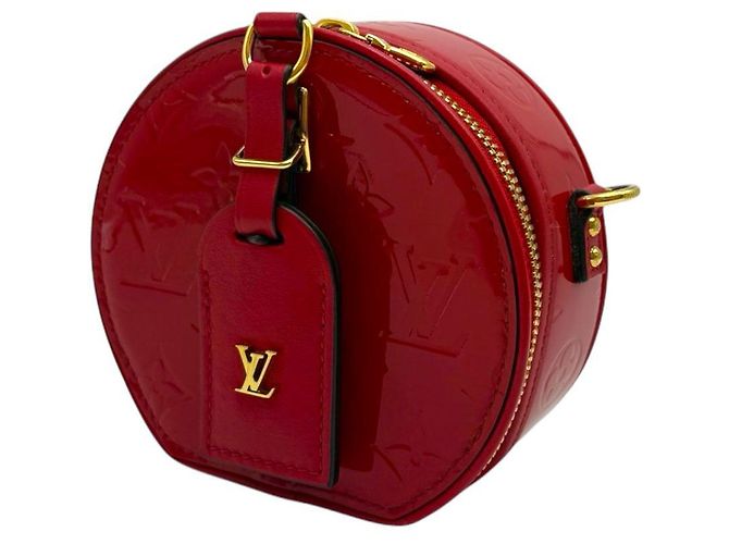 Louis Vuitton Borsa a tracolla mini Bouatte Sapo in vernice rossa Rosso - vista 4