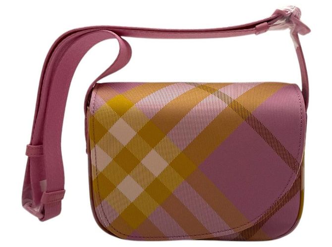 Burberry Controlla la Mini Borsa Messenger Rosa - vista 2