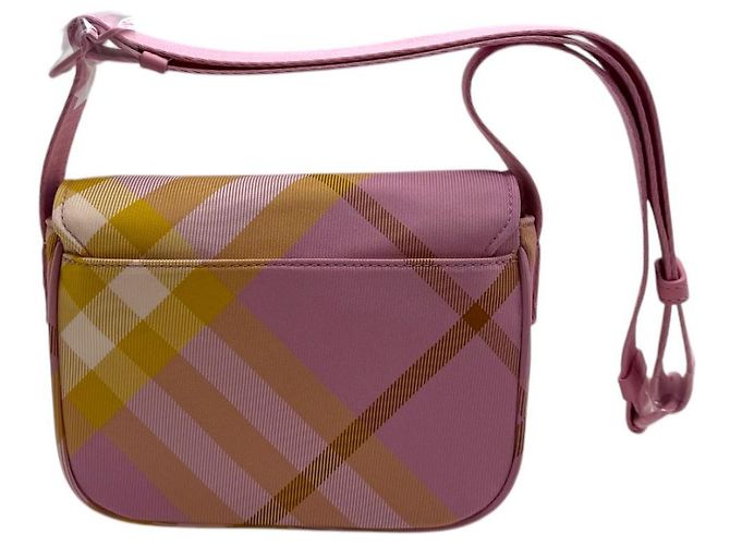 Burberry Controlla la Mini Borsa Messenger Rosa - vista 4