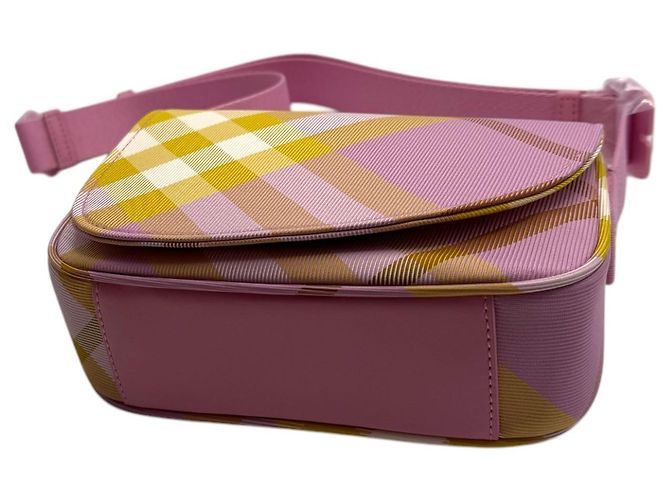 Burberry Controlla la Mini Borsa Messenger Rosa - vista 5