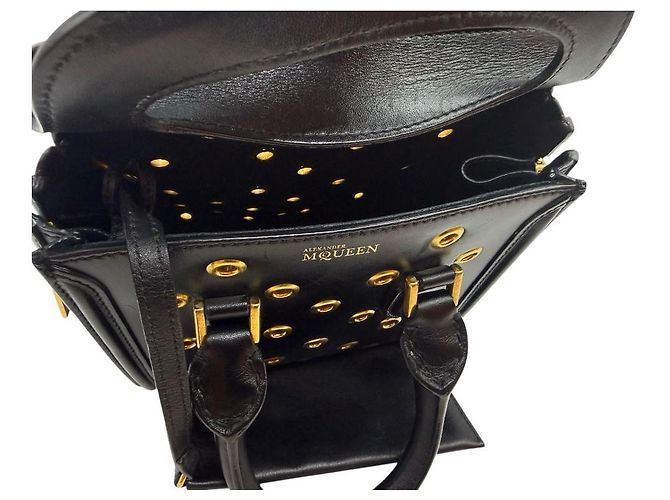 Borsa a Spalla Heroine Mini Alexander McQueen Nera Nero - vista 8