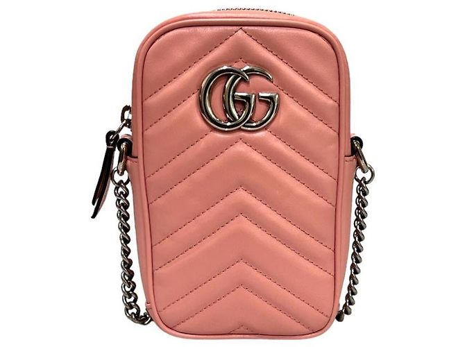 Gucci Borsa a tracolla mini matelassé GG Marmont Rosa - vista 2
