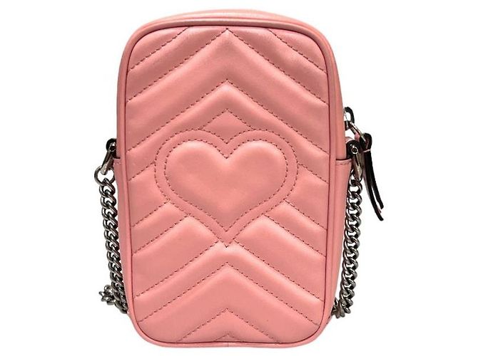Gucci Borsa a tracolla mini matelassé GG Marmont Rosa - vista 4