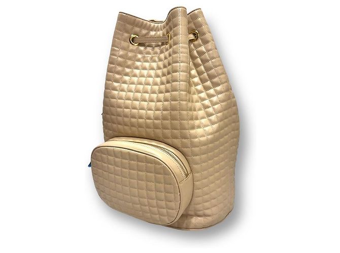 Céline Quilted Medium Women's Backpack Brown - view 3