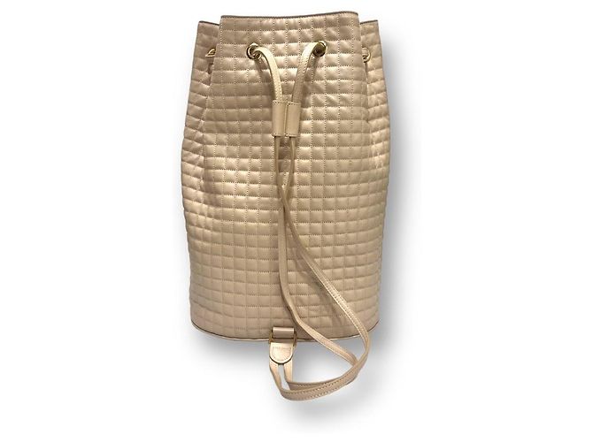 Céline Quilted Medium Women's Backpack Brown - view 5