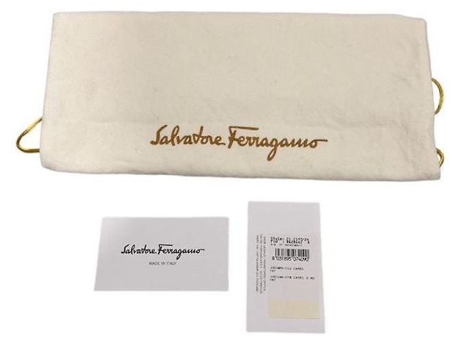 Salvatore Ferragamo Borsa Tote Gancini Kelly Small Camel Marrone - vista 9