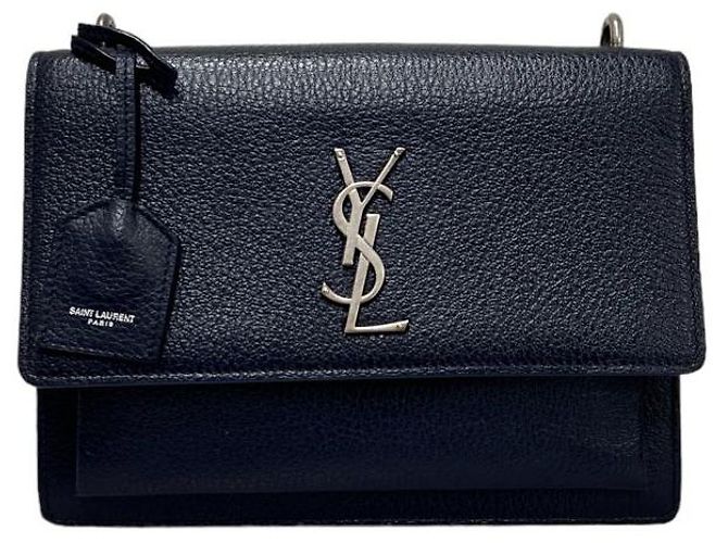 Saint Laurent Borsa a spalla media Sunset blu navy scuro - vista 2