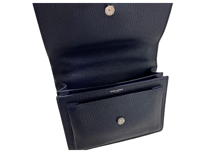 Saint Laurent Borsa a spalla media Sunset blu navy scuro - vista 7