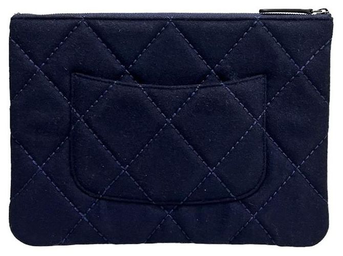 Chanel Clutch in feltro da donna Okase - Blu navy - vista 4