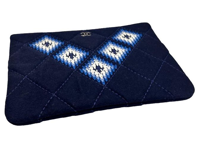 Chanel Clutch in feltro da donna Okase - Blu navy - vista 5