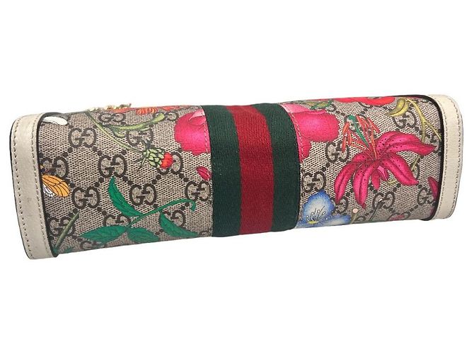 Gucci Borsa a Spalla Ophidia Small Bloom Bianco - vista 5