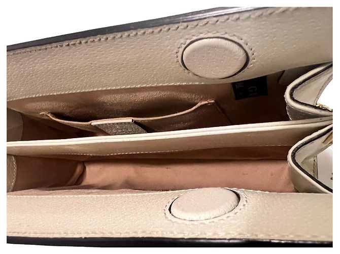 Gucci Borsa a Spalla Ophidia Small Bloom Bianco - vista 8