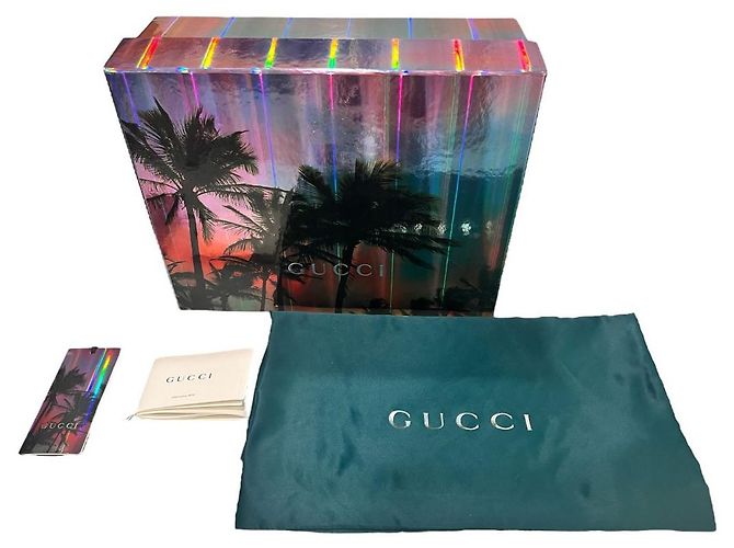 Gucci Borsa a Spalla Ophidia Small Bloom Bianco - vista 9