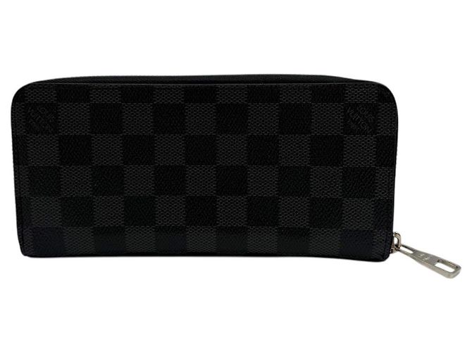 Louis Vuitton Cartera larga con cremallera Damier Graphite Negro - vista 2