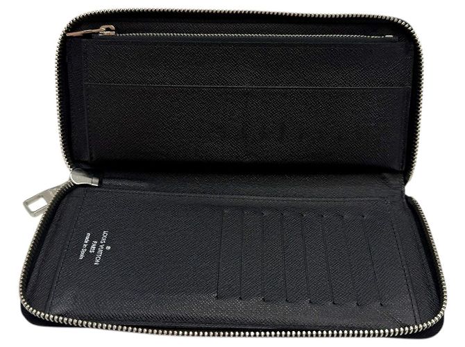 Louis Vuitton Cartera larga con cremallera Damier Graphite Negro - vista 6