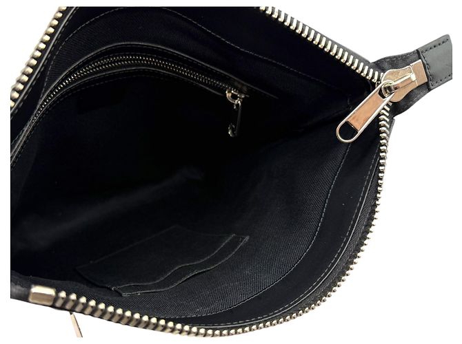 Gucci Borsa a tracolla media GG Supreme Web Stripe Nero - vista 7
