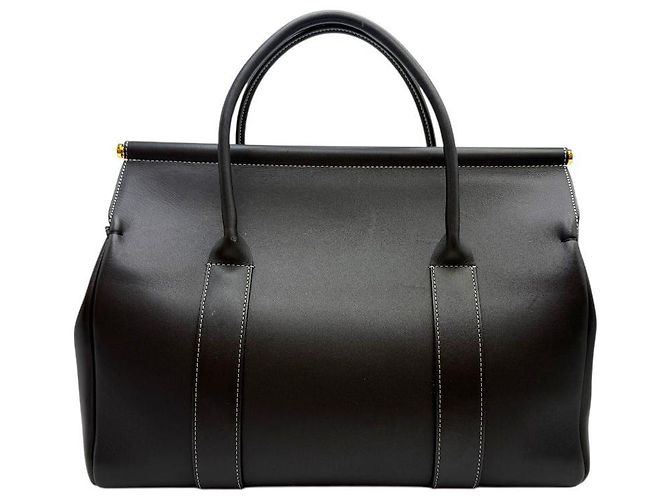 Loro Piana Borsa da camera in pelle di vitello nera Nero - vista 4