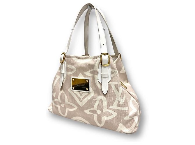 Louis Vuitton Borsa a Spalla Monogram Tahitienne Bianco - vista 3