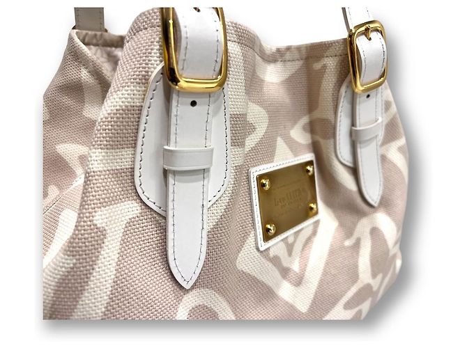 Louis Vuitton Borsa a Spalla Monogram Tahitienne Bianco - vista 6