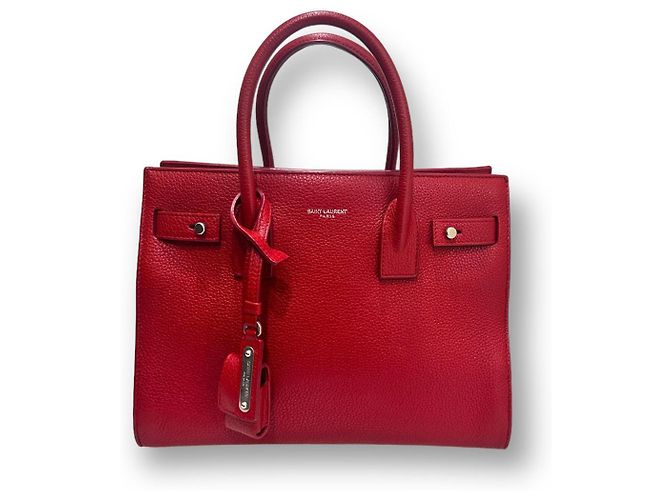 Saint Laurent Borsa a spalla Sadjour baby rossa Rosso - vista 2