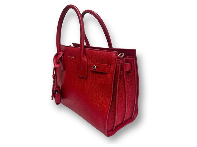 Saint Laurent Borsa a spalla Sadjour baby rossa Rosso - vista 3