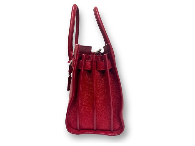 Saint Laurent Borsa a spalla Sadjour baby rossa Rosso - vista 4