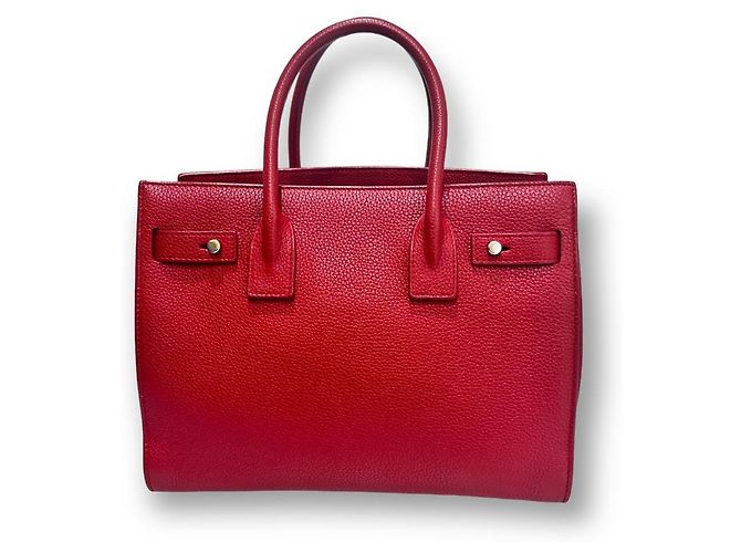 Saint Laurent Borsa a spalla Sadjour baby rossa Rosso - vista 5