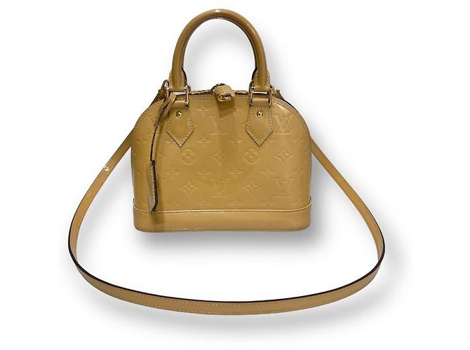 Louis Vuitton Borsa Tote Vernis Alma BB Giallo - vista 8