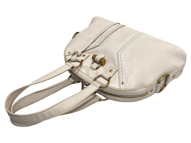 Chloé Borsa Muse Saint Laurent Piccola Borsa a Spalla Avorio Bianco - vista 5