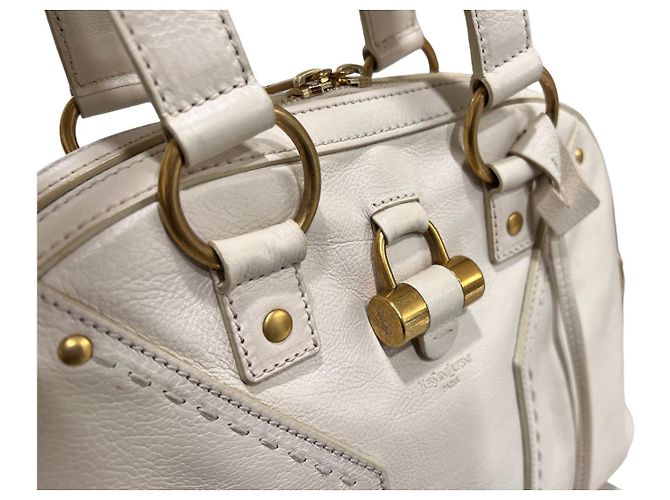 Chloé Borsa Muse Saint Laurent Piccola Borsa a Spalla Avorio Bianco - vista 6