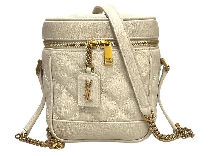 Saint Laurent Borsa a spalla trapuntata con catena Marrone - vista 2