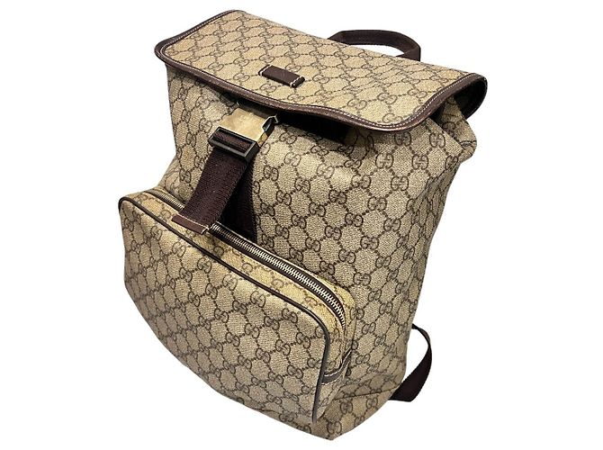 Gucci GG Supreme Canvas Rucksack Braun - Ansicht 3