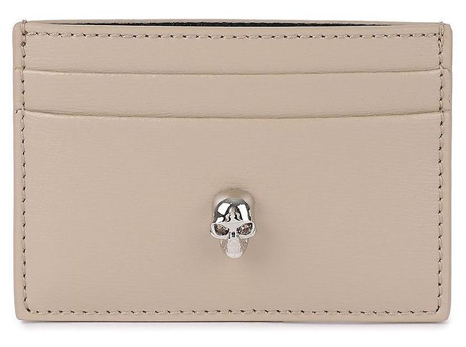 Alexander Mcqueen Tarjetero Skull Castaño - vista 3