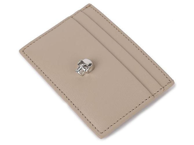Alexander Mcqueen Tarjetero Skull Castaño - vista 6