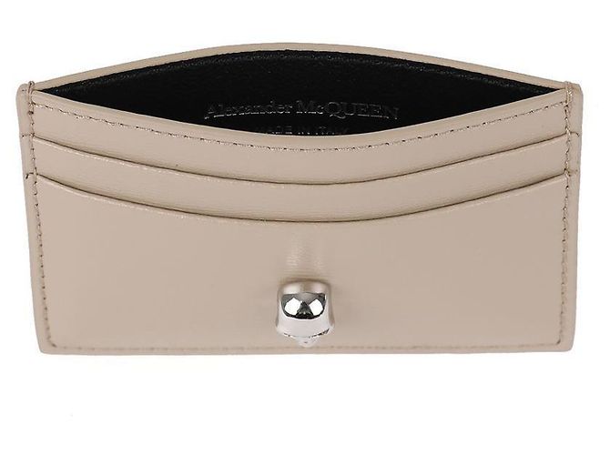 Alexander Mcqueen Tarjetero Skull Castaño - vista 7