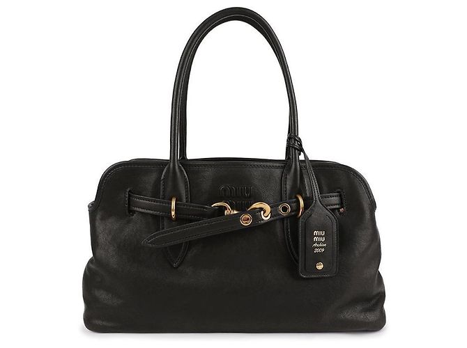 Miu Miu Aventure Napa Leder Tasche Schwarz - Ansicht 3