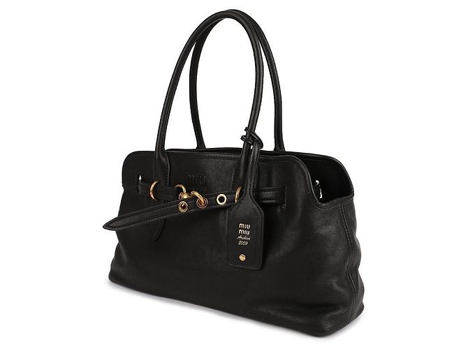 Miu Miu Aventure Napa Leder Tasche Schwarz - Ansicht 4